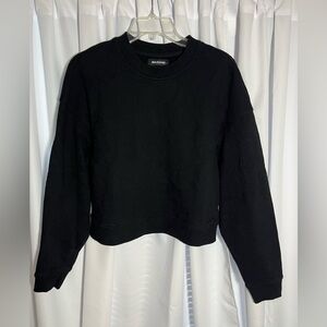 NAADAM Jet Black Crew Neck Sweatshirt